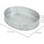 Oval Galvanized Metal Serving Tray