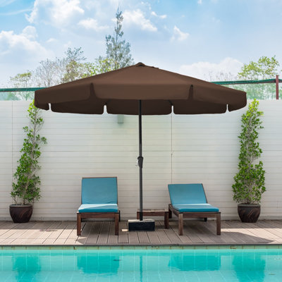 Parasol de patio drapé