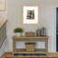 «Stressed Gold Stack Gold White Vintage Collection» par Tradelink inhouse artist, impression sur bois encadrée