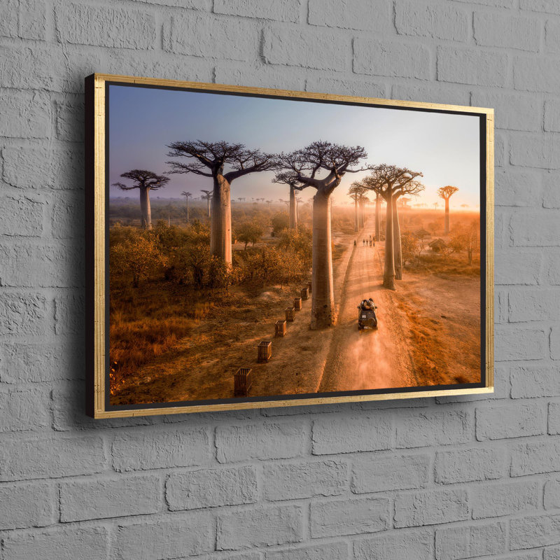 Superbe affiche sur toile de paysage de Madagascar avec des baobabs majestueux, idéale pour la décoration intérieure et l'art mural 3D