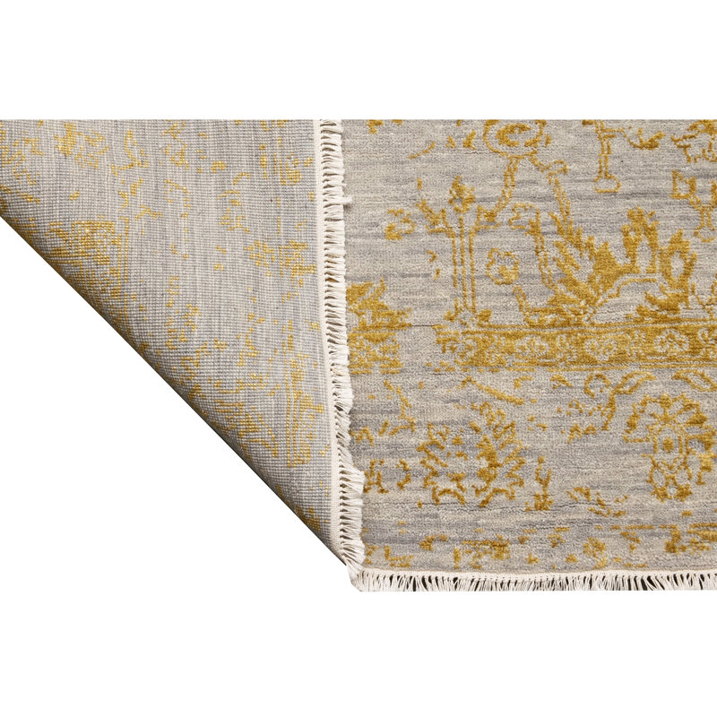 One-of-a-Kind Rectangle 4' x 6'1" Area Rug in Gold/Silver