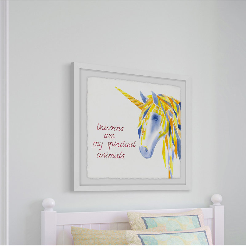 «Unicorns are Spiritual II», reproduction encadrée Grady, H 32 po x l 32 po