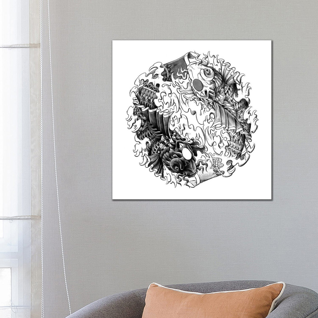 Yin Yang Kois by Bioworkz - Wrapped Canvas Graphic Art