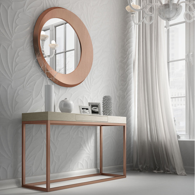 Ensemble de console et miroir 39,37 po Saph, H 31,5 po x l 59,06 po x P 15,75 po, Vieux cuivre ultrabrillant