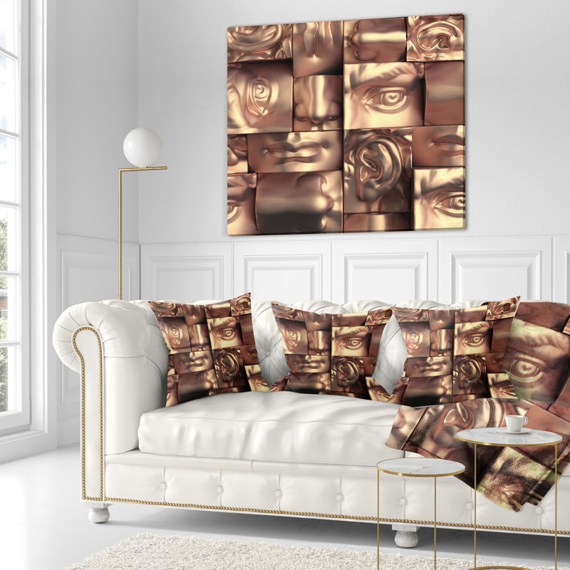 Coussin Abstract Abstract Blocks, 16 po x 1 po, Coussin décoratif