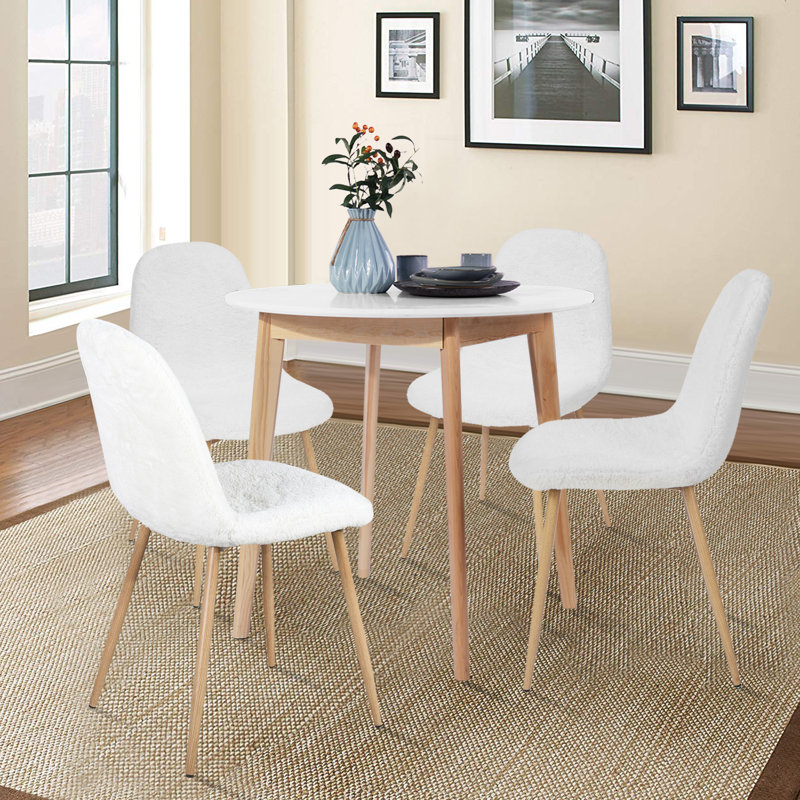 Singh Round Solid Wood Base Dining Table