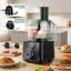 Mixer Food Processor Chopper, Stainless Steel Blender 2.5L+1.5L Timer 11 Speeds