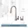 Sinema Pull Down Touchless Single Handle Kitchen Faucet with Voice Control, Motion Sense and With Accessories