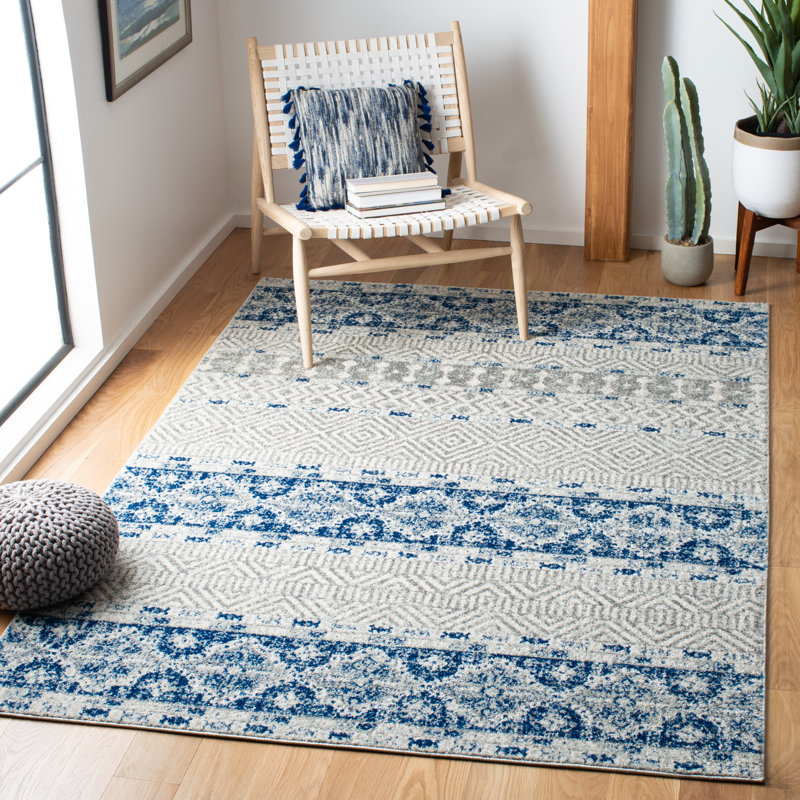 Tabb Geometric Hand Woven Area Rug, Rectangle 122 x 183 cm