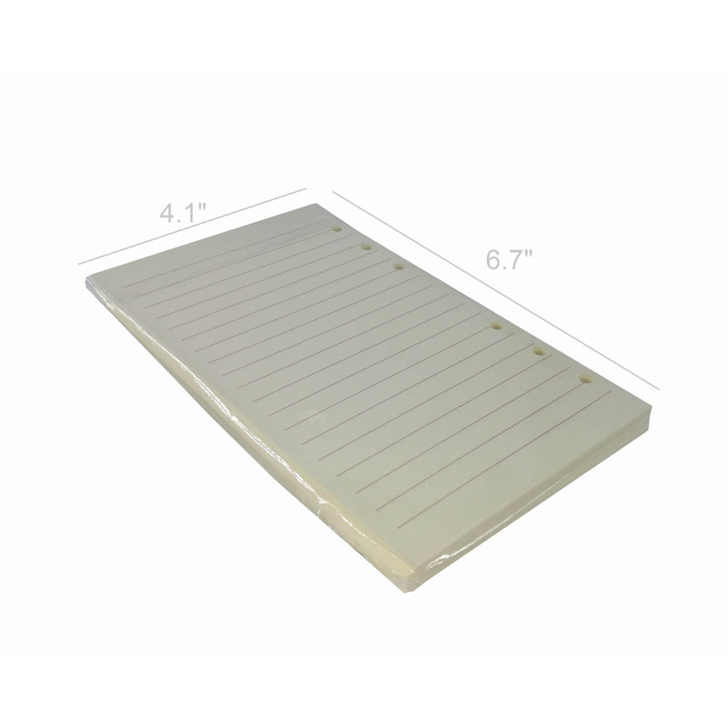 Fixturedisplays® A6 Paper Refills Lined, Notebook Refillable Paper For 4.1X5.8" Traveller Journal Inserts 160 Pages 16956-GREEN-REFILL