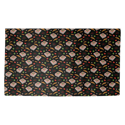 Tapis de porte d’intérieur anti-dérapant pizza Kitterman