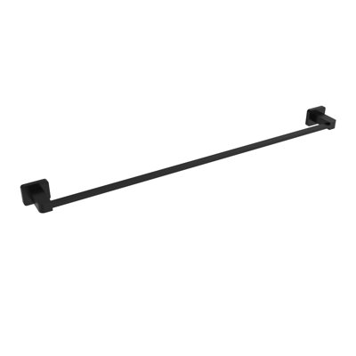 Spark Wall-Mounted 30" Towel Bar - Matte Black, Premium Brass Construction, Installation Hardware Included