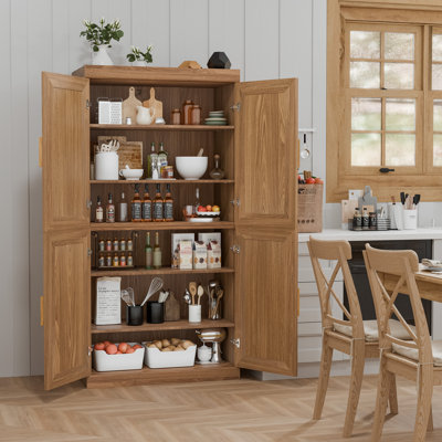 Nashaya 31"W×16"D Kitchen Pantry Storage Cabinet with Adjustable Shelves by Red Barrel Studio