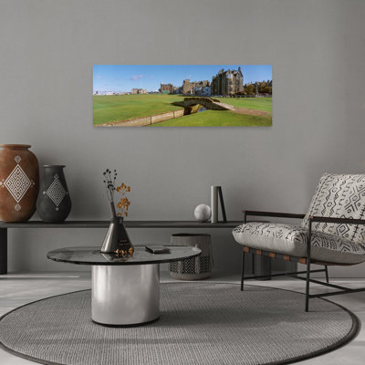 Footbridge In A Golf Course The Royal And Ancient Golf Club Of St Andrews St. Andrews Fife Scotland by Jim Millay - Wrapped Canvas Panoramic Print