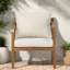 Chaises longues confort pour patio, dossier croisé moderne en bois d'acacia