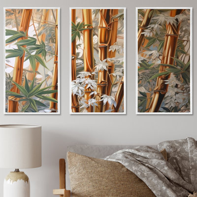 Bamboo Minimalm Beauty - ensemble d'art sur toile en bambou