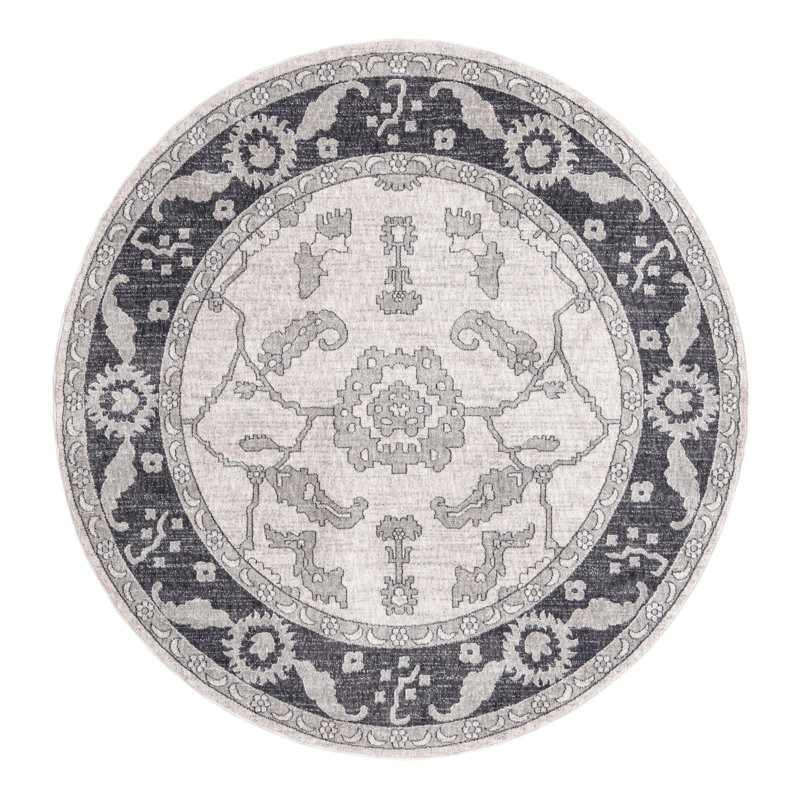Erica Floral Indoor Rug, Round 7'