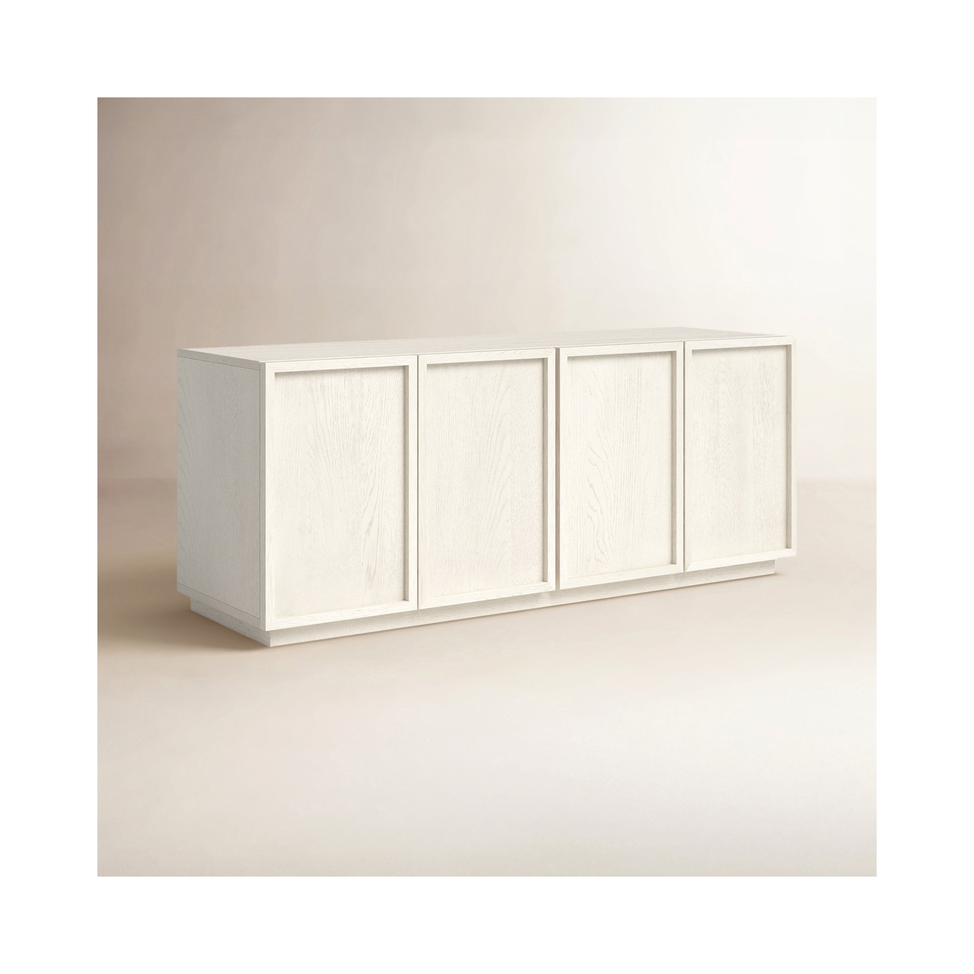 Hudson 58" TV Stand, White Wash