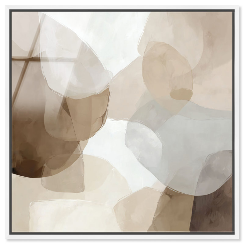 Tableau encadré Soft Overlap II, impression acrylique, par Art Remedy, cadre blanc, 20 x 20 pouces, H 21 po x l 21 po