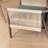 Modern Upholstered Accent Armchair with Paper-Rope Weaving, Green Linen Fabric-2115048100