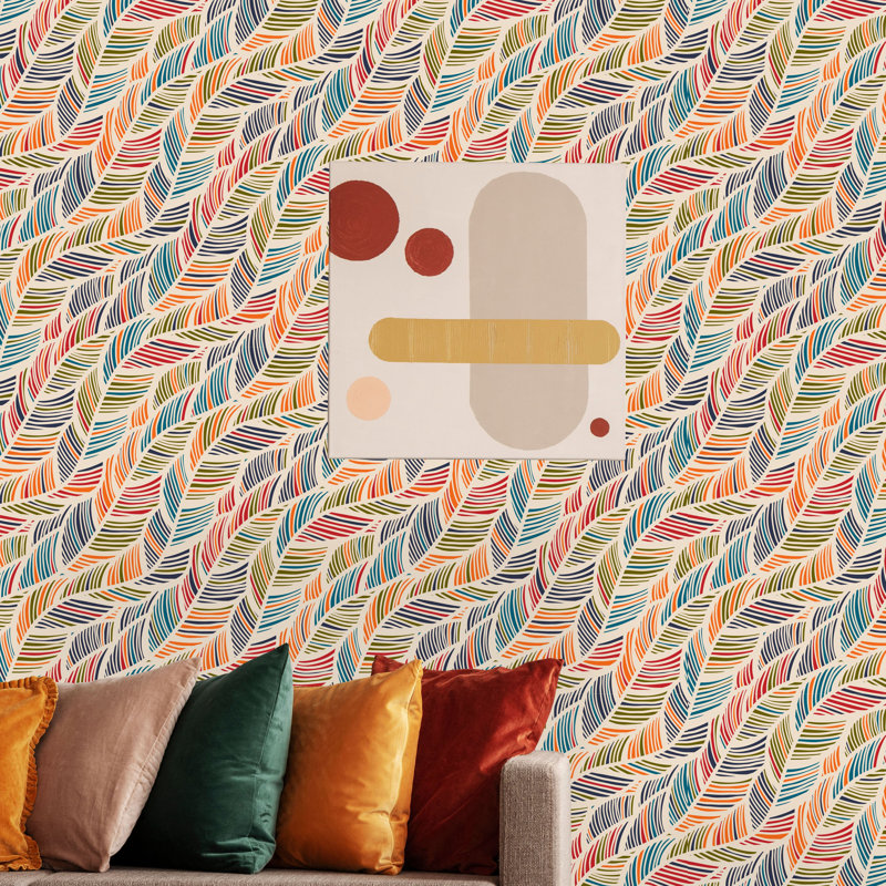 Rouleau de papier peint pelez et collez, L 16,67 po x l 25 po