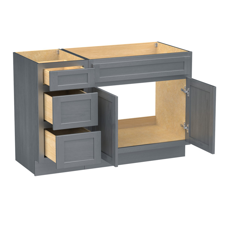 Base de meuble-lavabo simple 51 po seulement, Argent
