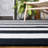 Brookvale Striped Hand-Woven Cotton Area Rug in Black/Ivory-57059131