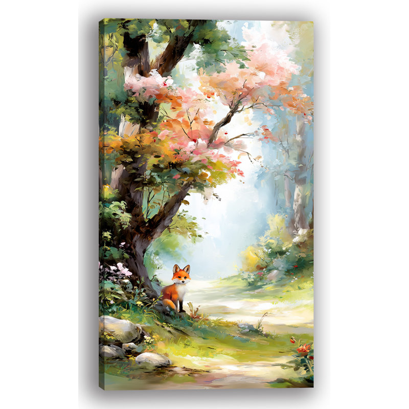 Whispering Grove: Curious Fox, H 35 po x l 20 po
