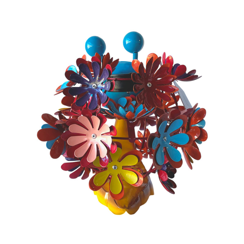 Solar Lighted Snail Statue with Flower Body