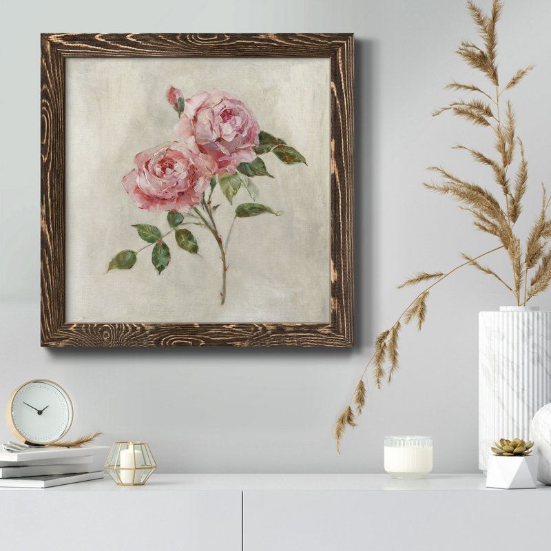 Brush Strokes - Cadre photo, reproduction d'art sur toile, H 20 po x l 20 po x P 1,5 po, Cadre noyer