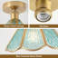 Vintage 1 Light Polished Brass Flush Mount Ceiling Light with Textured Glass Shade-1603343714
