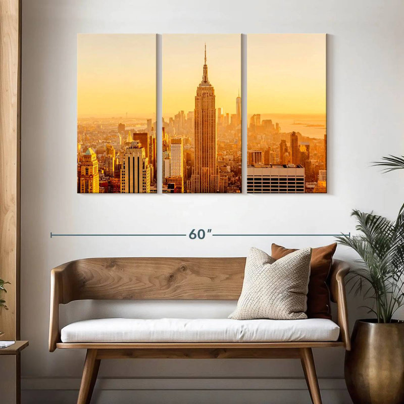 Sebbie New York Golden Sunset, 32" H x 50" W