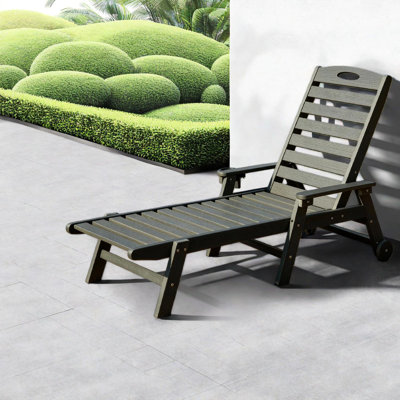 Fauteuils de patio durables, Hdpe en aluminium, fauteuil inclinable moderne pour bronzer
