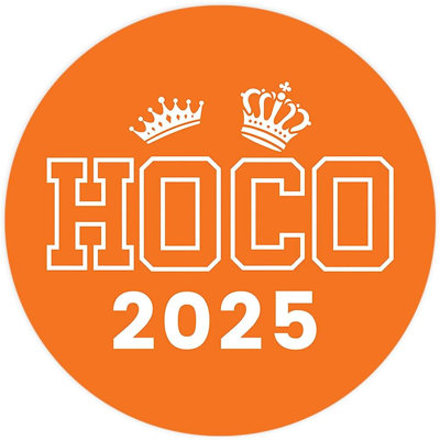 Autocollants HOCO 2025, conception de couronne de retour à la maison orange et blanche, cadeaux de fête et album