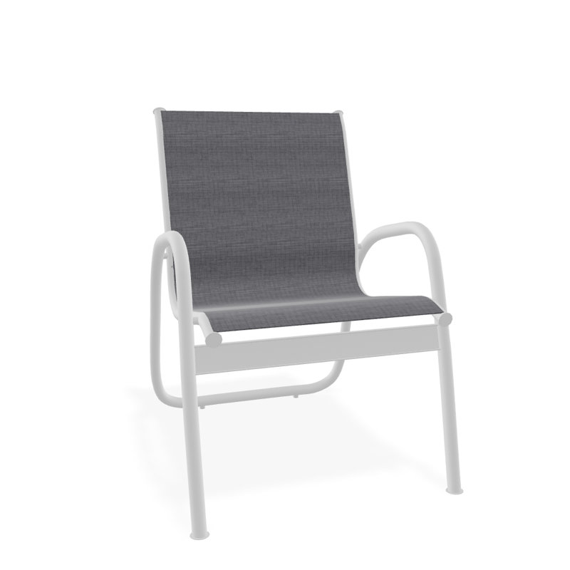Fauteuil de patio Gardenella, Blanc texturé, Étain Augustine