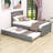 Twin Solid Wood Platform Bed with Trundle-1556107395