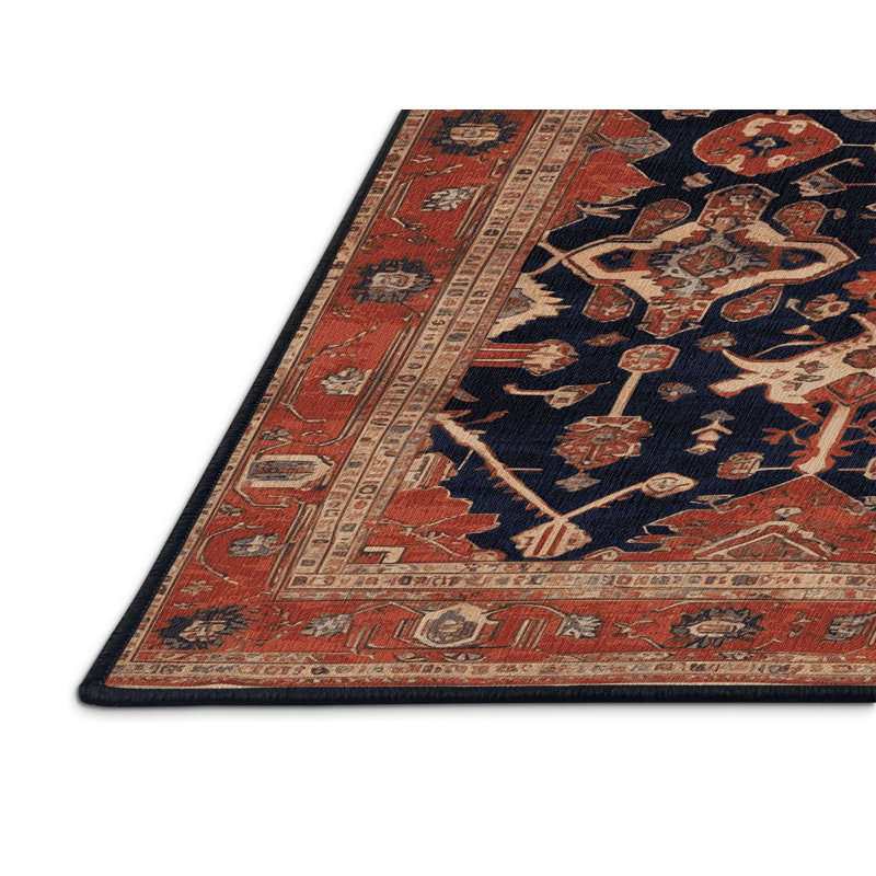 Machine Washable Persian Brown Area Rug, Runner 2' x 5'