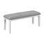 Ensemble de salle à manger 6 pièces de style classique et traditionnel, comprenant une table de salle à manger, 4 chaises rembourrées et un banc-1240201169