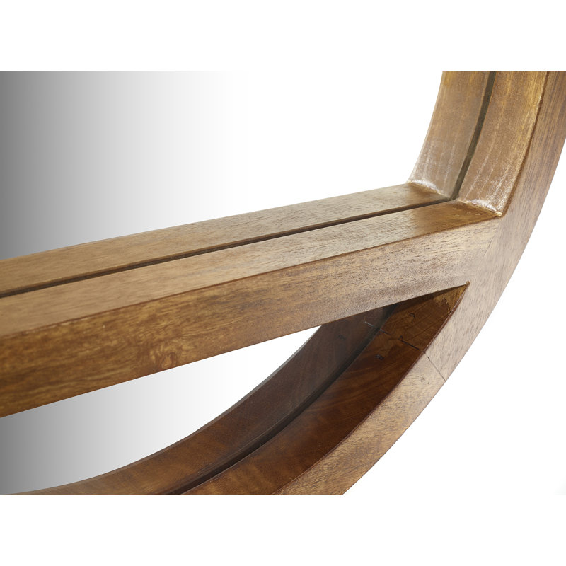 Ciotti Round Mirror, Dark Oak