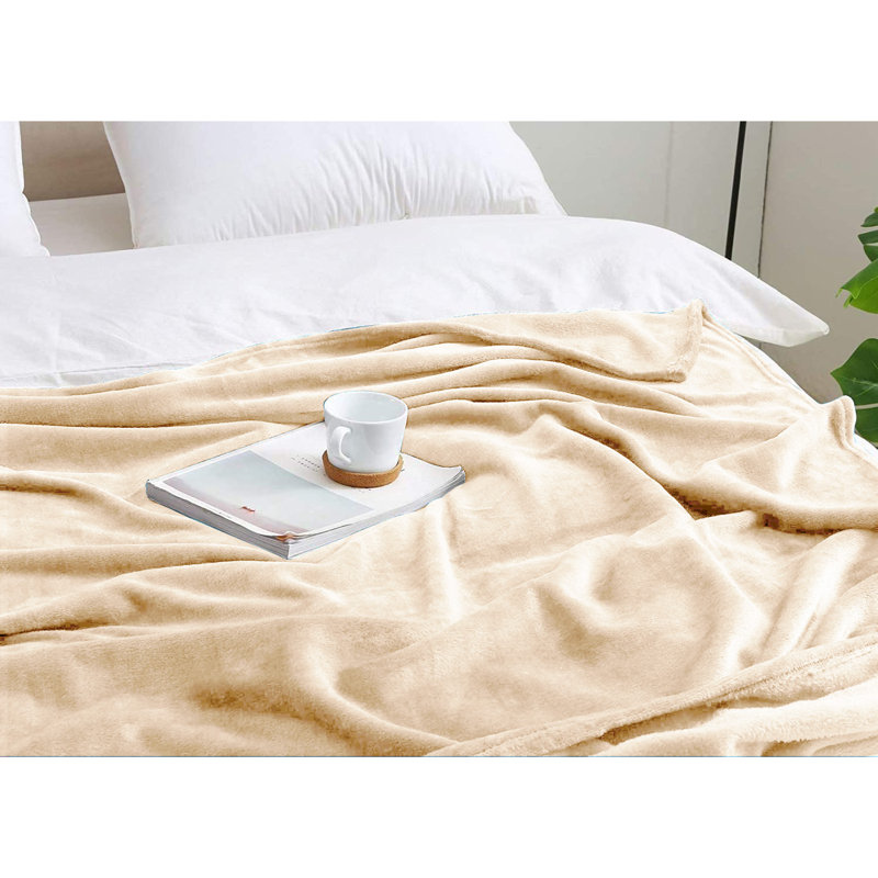 Papillon Throw Blanket, W200cm x L240cm, Cream