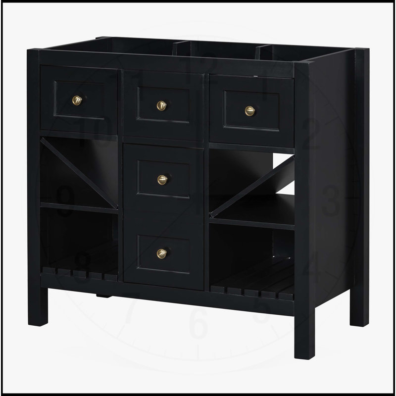 Meuble-lavabo 36 po sans lavabo, Noir
