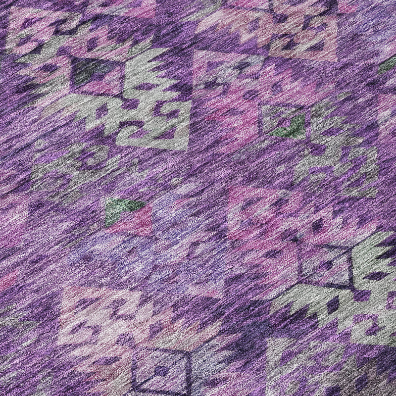 Tapis intérieur / extérieur lavable à la machine 8 pi x 10 pi ACN1637 Claudian, Rectangle 10 pi x 14 pi