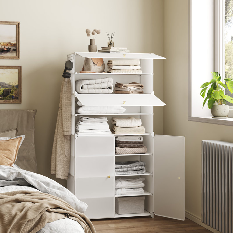 24 Pair Shoe Storage Cabinet, White
