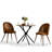 Maycel 3-Pieces Dining Table Set Round Table Top Upholstered Chairs Perfect for Small Kitchen Dining Room Spaces Apartments Breakfast Nooks Office Reception Room-627838106-627838052