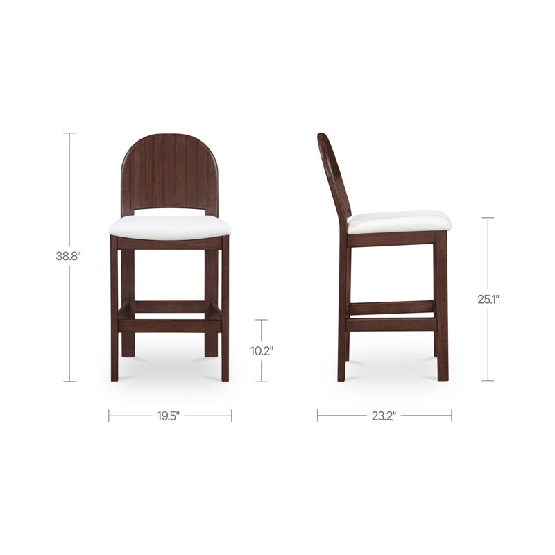 Emil Counter Stool Cream, White