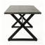 Ensemble repas d'extérieur 7 pièces en aluminium et corde tissée, gris et noir-133673295