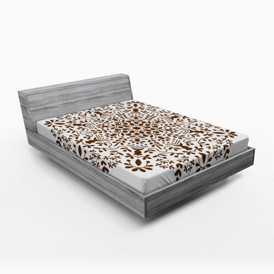 Mandala Microfiber Floral Fitted Sheet