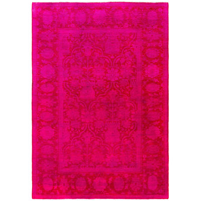 Overdyed One-of-a-Kind 4' 1" x 5' 10" Hand Knotted Area Rug