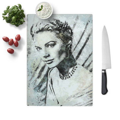 Glass Grace Kelly in Abstract Chopping Board