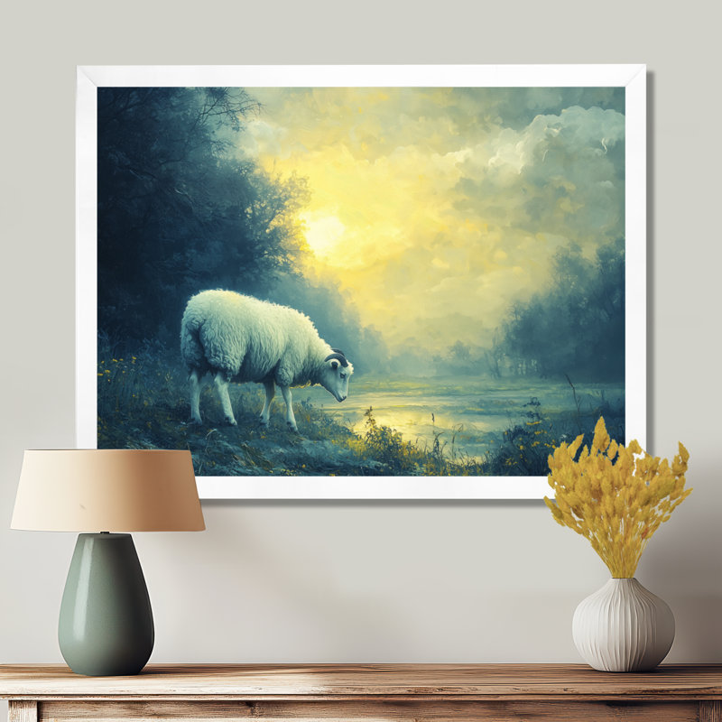 Rêve pastoral Dreyah, H 30 po x l 40 po, Reproduction encadrée d'une seule photo, Blanc